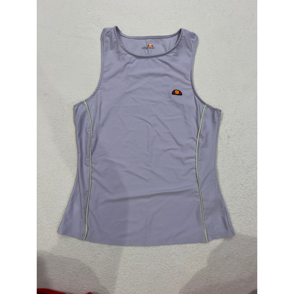 Ellesse Womens Lavender Purple Racerback Active Tank Top Size Medium Logo Tennis